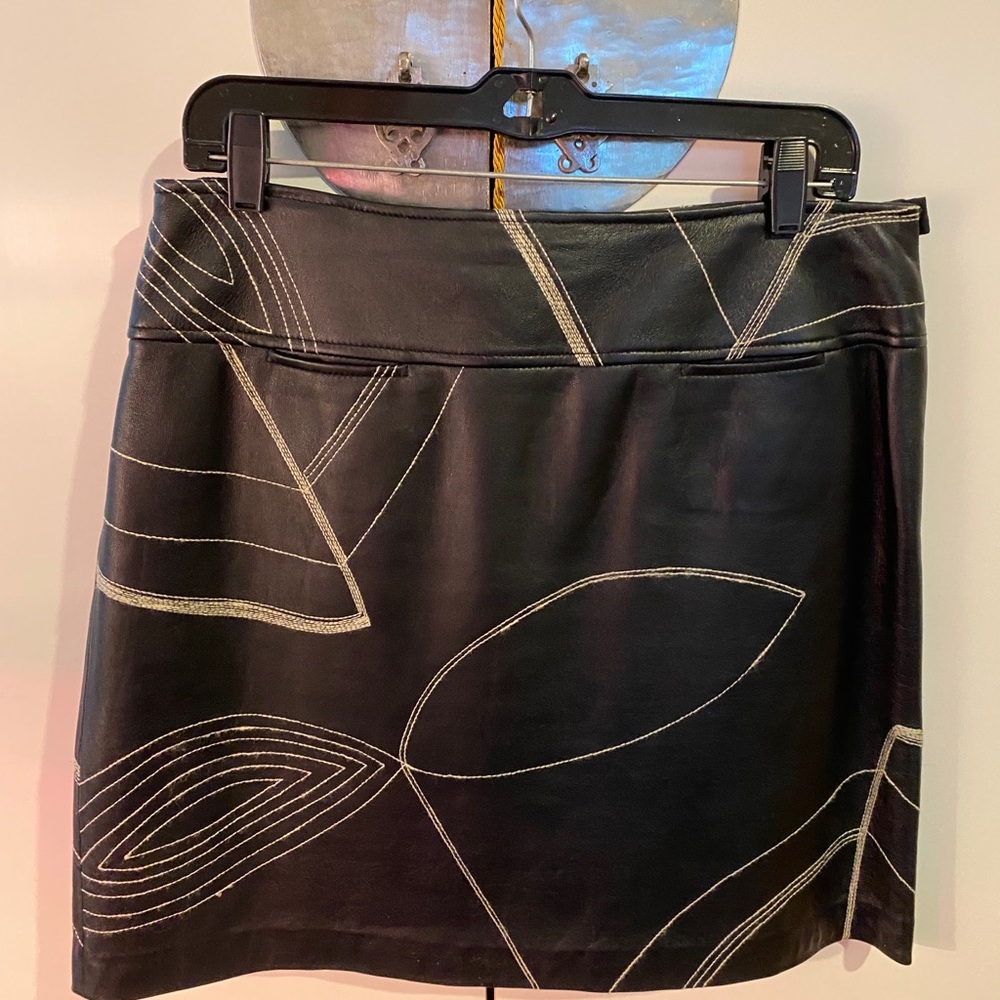 Mini Leather Skirt by Etcetera
